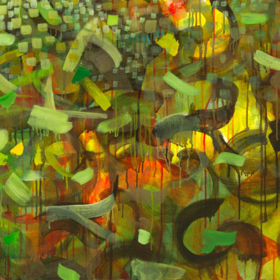 Confront, Painting by Mia Scheffey